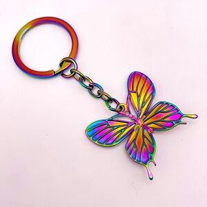 OIL SLICK BUTTERFLY | Bag Charm | Keychain (Brand New!) 🦋💘